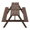4/6 Seater Garden Picnic Bench Wooden Rectangle Table Patio Set Outdoor Brown UK