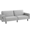 Contemporary Sofa Bed Convertible Sofa Futon Couch Fabric 3-Seater Sofa Bed