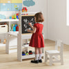 Children Furniture Set Multifunctional Kids Activity w/ Easel & Chair-Grey