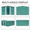 Galvanized Steel Garden Storage Shed Metal Outdoor Bike Shed 12x10ft Doors Base