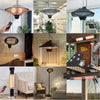 Electric Heater Garden Heating Free Standing/Wall-mounted/Hanging Outdoor Warmer