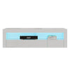 Modern TV Unit Stand Cabinet Sideboard High Gloss Front & Matt Body LED Lights