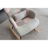 Rocking Chair with Single Sofa, Chair with Footstool and Pillow for Living Room