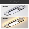 Dimmable Modern Ceiling Lamp LED Acrylic Linear Ceiling Light w/ Remote Bedroom