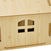Weatherproof Puppy Dog House Kennel Indoor Pet Shelter with Iron Door 60x57x41cm