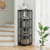 4 Tier Metal Storage Shelving Unit File Cabinet Shelf Mobile Bookcase Bookshelf