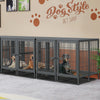 Heavy Strong Dog Cage Metal Kennel High Anxiety Dog Crate fr Porch Lawn Backyard
