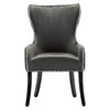 High Back Tufted Velvet Dining Chair Buttons Studded Side Chairs Restaurant Cafe