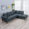 L-Shaped Corner Sofa, Sectional Couch with Built-in USB Port Chaise