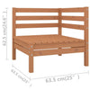10 Piece Garden Lounge Set Honey Brown Solid Wood Pine vidaXL