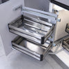 Stainless Steel Pull Out Corner Baskets Kitchen Cupboard Larder Storage Shelves