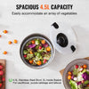 Stainless Steel Salad Spinner 4.75Qt Large Vegetable Dryer Washer BPA-Free