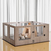 Tempered Glass Dog Playpen Safe Pet Whelping Pen Box with Puppy Protective Rails