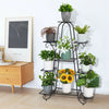 9 Tier Large Plant Stand Metal Flower Pot Holder Display Shelf Garden Rack Home
