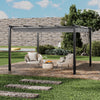 13FT Aluminum Pergola Awning Gazebo Outdoor Canopy Furniture Barbecue Shelter