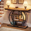 105cm Console Table Industrial 4-Tier Narrow Entryway Sofa Table for Living Room