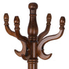 Solid Wood Coat Stand Heavy Duty Freestanding Hallway Coat Rack Tree w/ 8 Hooks