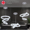 3-sided Crystal Chandelier LED Ceiling Light Height Adjustable Pendant Lamp 58W