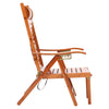 Folding Bamboo Recliner Garden Deck Chair Sun Lounger Armchair Beach Sleeper Bed