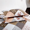 Boho Patchwork Bedspread Quilte Set Throw Rugs Bedding Pillowcases Double Size