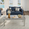 Modern Mirrored Coffee Table Cryatal Diamond Inlay Furniture Tea Table Reception