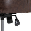Home Office Chair PU Leather Computer Desk Chair Swivel Armless Chair Study Work