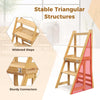 4-Step Stool Dual Purpose Stepladder Kitchen Folding Step Ladder Chair