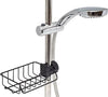 Shower Storage Caddy Screws onto Shower Pole No Drill Bathroom Shelf