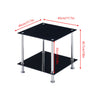 Nest Of 3 Nested Nesting Tables Side End Coffee Table Glass/Wood for Living Room