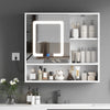 Bathroom Mirror Cabinet With LED Touch Switch Staorage Wall Mounted 2 Door