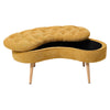 Chenille Upholstered Storage Bench Ottoman Button Bed End Bench Hall Window Seat