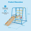 6-in-1 Indoor Jungle Gym Montessori Climber Playset-Blue