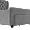 Fabric Upholstered Storage Bed Frame Single Double with Headboard and 4 Drawers
