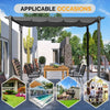 Gazebo Backyard Pool Garden Pergola Canopy Sun Shade Shelter w/ Retractable Roof