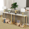 Slim Hallway Console Table Narrow Side Modern Furniture Marble Gold Living Room