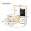 Wooden Art Activity Center Kids Art Easel & Table & Bench Set-White