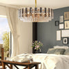 Super Bright Crystal Ceiling Light Height Adjustable Pendant Chandelier Lights