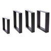 2Pcs Black Industrial Metal Box Section Table Legs Desk Bench Square Frame Legs