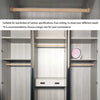 Wooden Wardrobe Pole Rod Oval Hanging Rail Tube Clothes Storage w Fittings 100cm