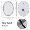 XL Oval LED Bathroom Mirror Makeup Mirror Anti-Fog Makeup Shaving Haircut Mirror