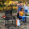 BBQ Smoker Charcoal Barbecue Grill Portable Outdoor Garden Warming Rack Shelves