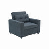 Linen/Faux Leather Sofa Bed Corner - Sofa Bed with Storage & Reversible Chaise