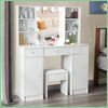 For Bedroom Vanity Makeup Desk Set Dressing Table With Stool LED Lighted Mirror
