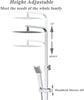 300mm Bathroom Mixer Shower Thermostatic Dual Head Square Rainfall Chrome Set