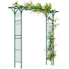 205cm Garden Arbor Metal Archway for Climbing Plants-Green