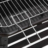 Charcoal BBQ Grill with Wheels Smoker Black Steel