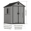 Storage-Focused 6x8FT Gabled Plastic Tool Shed With Foundation Combination Lock