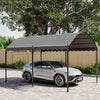 Steel Pergola 4m 3m Garden Shade Sun Weather Proof Awning Grey Curve Canopy UK