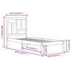 Camerina Bed Frame Solid Wood Pine 90x190 3FT ,Bed Frame,Bed Frame Modern V6T0