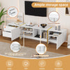 Modern 190cm TV Stand Cabinet with 2 Doors 2 Shelves Media Storage Console Table